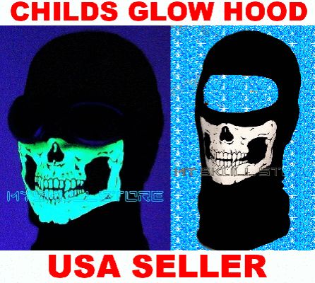 Child Kids Modern WARFARE2 Cod Ghost Balaclavas Skull Ski Masks Glow
