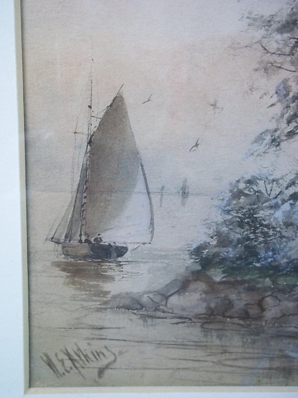 William Edward Atkins (1842 1910) A Group Of Marine Three Watercolours