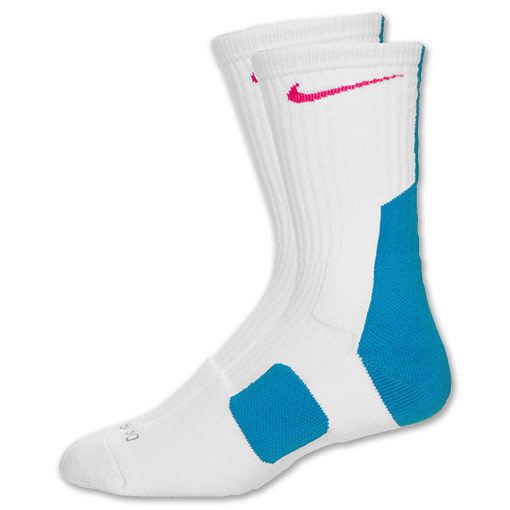 NIKE ELITE SOCKS 2 0 SOUTH BEACH MIAMI VICE WHITE TEAL PINK SIZE 8 12