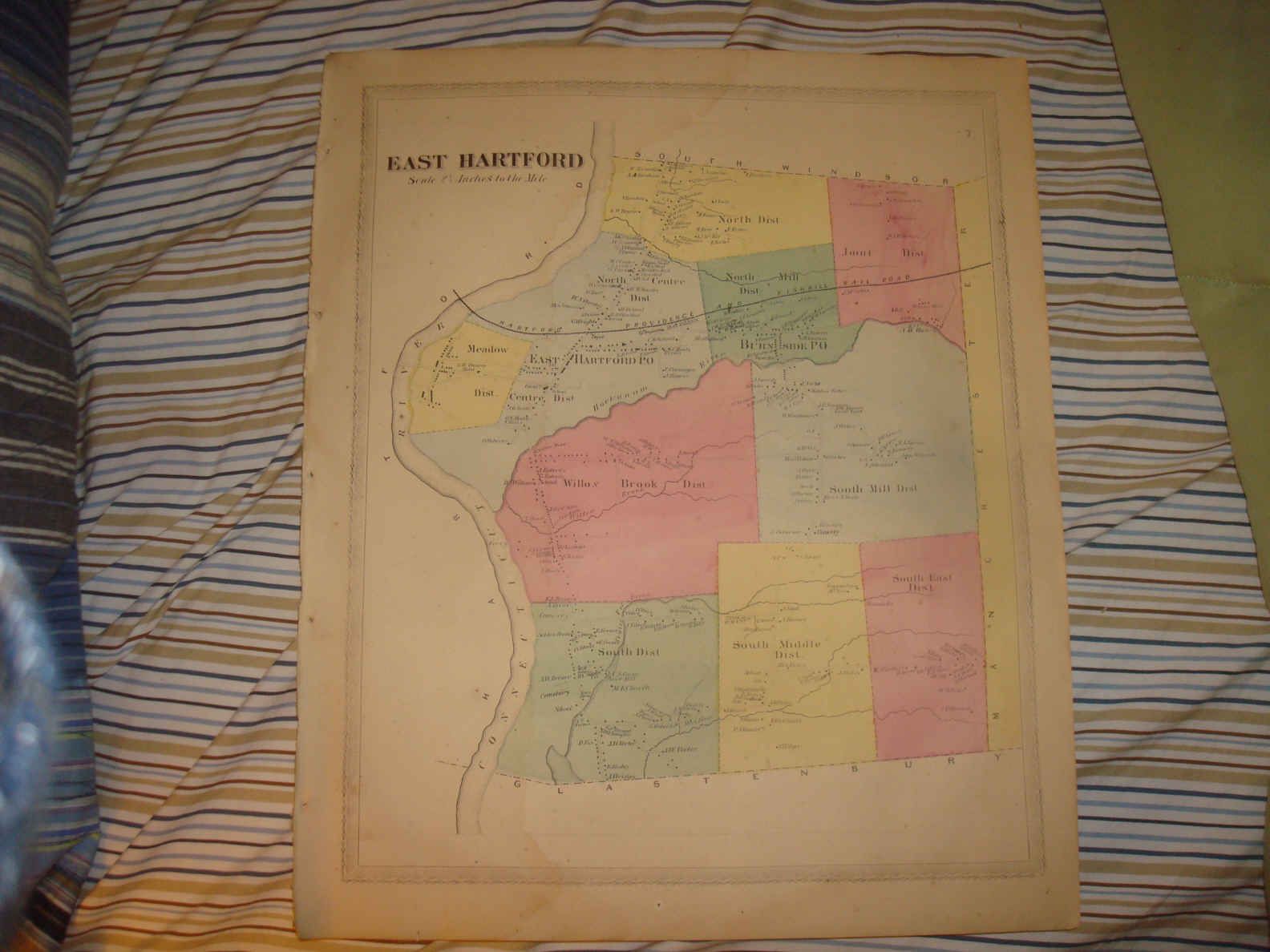  North Manchester Union Village Hartford County Connecticut Map