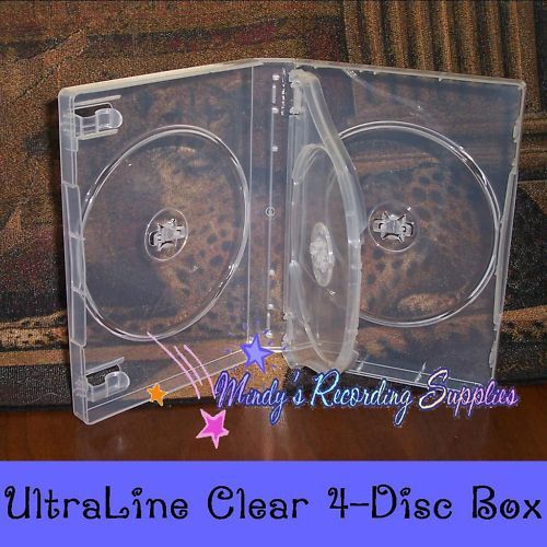 Ultraline Slim 4 Disc DVD Case Movie Box 5 Pack Clear