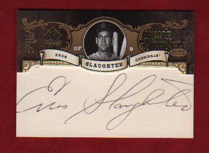 2007 SP Legendary Cuts Enos Slaughter INSIDE THE NUMBERS CUTS