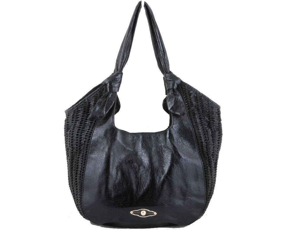 Elliott Lucca Angeline Soft Leather Lightweight Slouch Hobo Black $198