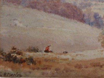 Marten Superb Autumn Hills Watercolour 19th Cent