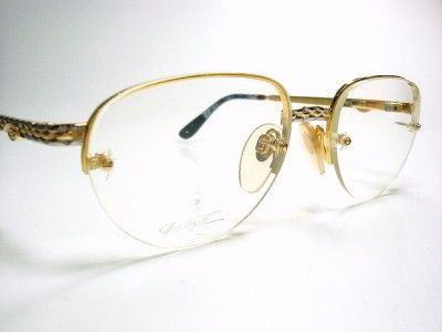 Ettore Bugatti Eyeglasses EB 513 Gold and Platinum New