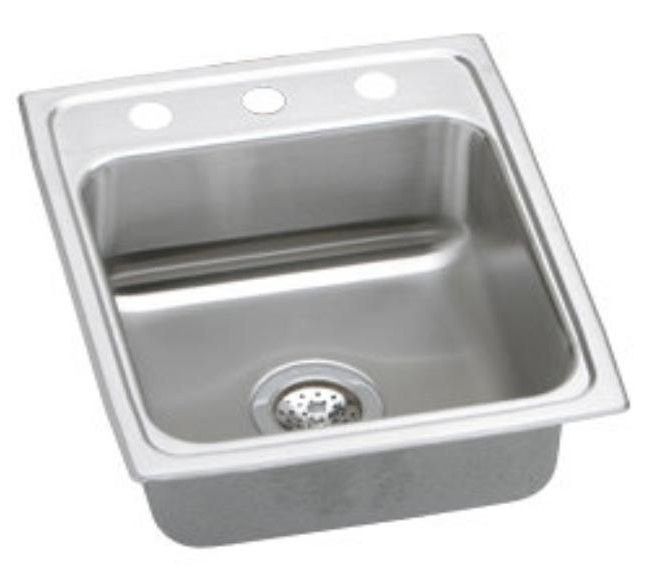 Elkay LRAD1720653 Lustertone Kitchen Sink Single Bowl 3H Stainless