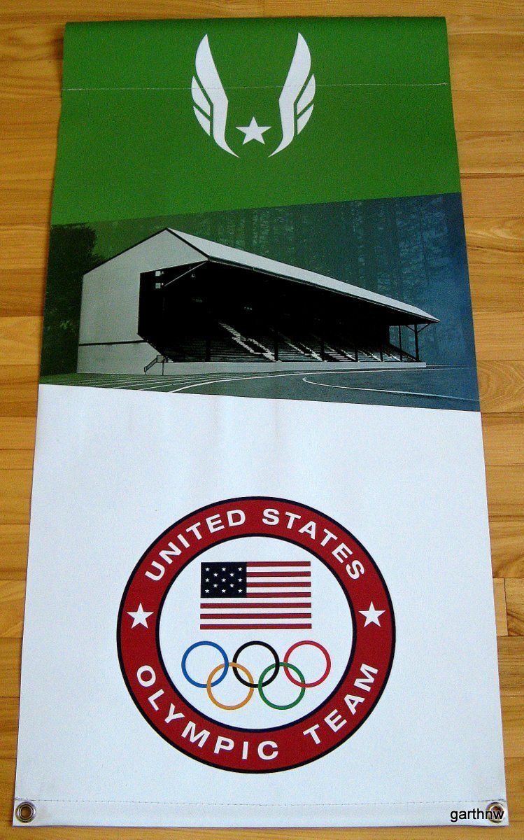  TRIALS 2012 USA TRACK & FIELD OFFICIAL BANNER EUGENE HAYWARD FIELD