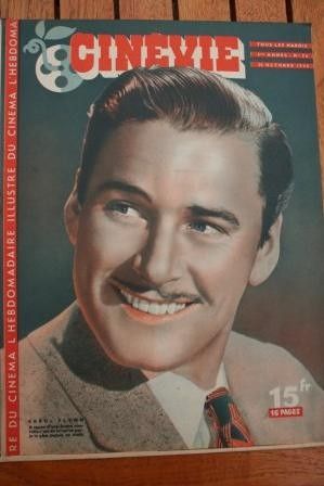 1946 Magazine Errol Flynn Paul Meurisse Renee Saint Cyr