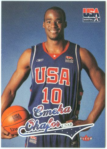 NBA Basketball Trading Card Emeka Okafor 2004 Fleer USA Olympic Team
