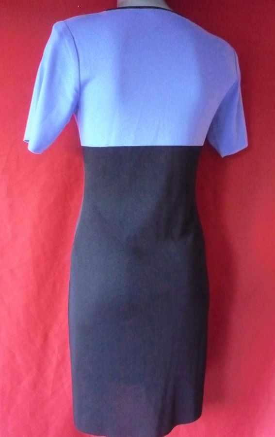 Exclusively MISOOK Black Purple Short Sleeve Knit Dress XS x s Petite