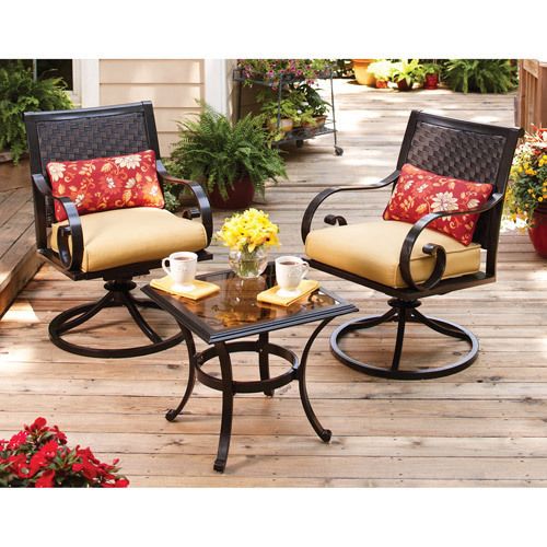 Home Garden Furniture Englewood Heights 3 Piece Outdoor Patio Bistro