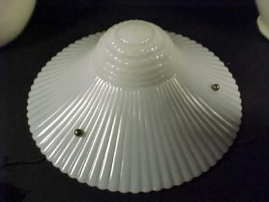 Vintage Macbeth Evans Petalware Monax 11 1 2 Glass Ceiling Light