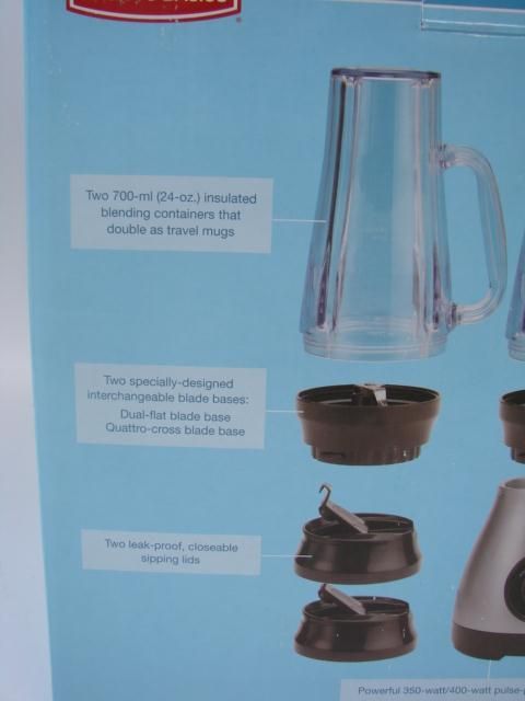  Blender Express Plus Blender Set BPE3BRAUS w/ 2 Travel Mugs +Box