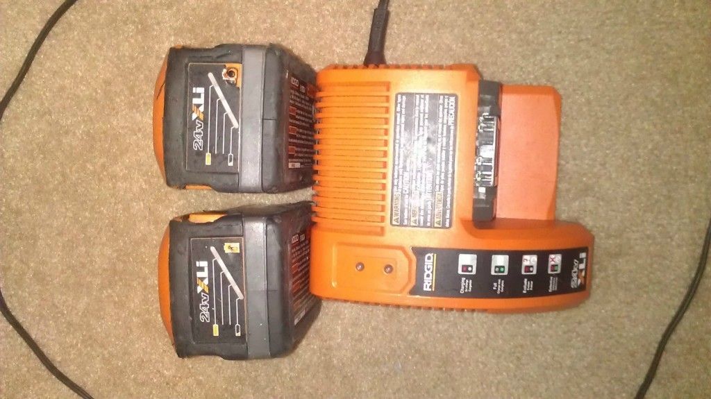 Ridgid 24V XLI Batteries and Charger