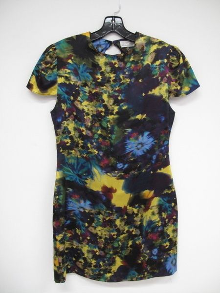  Erdem Blurred Floral Print Cap Sleeve Dress 6