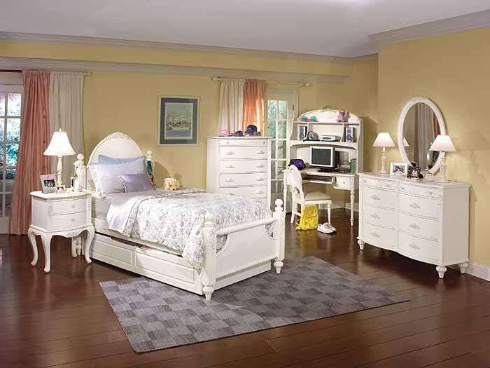 Cheri Twin Bed Youth Bedroom Furniture Set Trundle New
