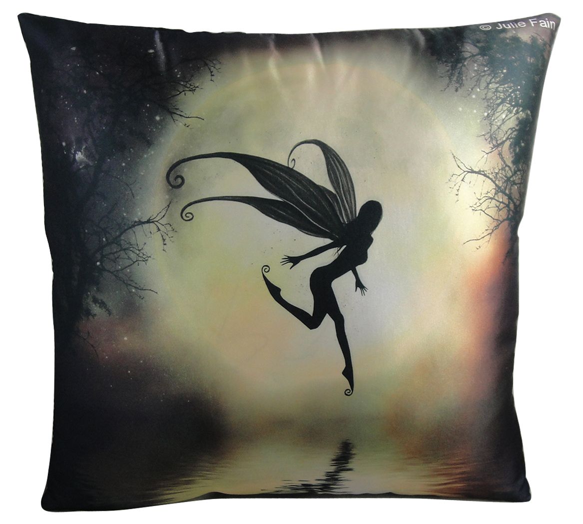 JULIE FAIN MOONLIT WATERS FAIRY DANCER DESIGNER ART DECORATIVE SQUARE