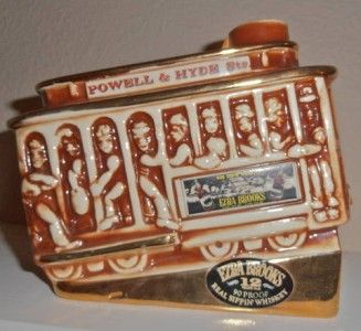 Ezra Brooks Powell Hyde STS Trolley Decanter Vintage 1968