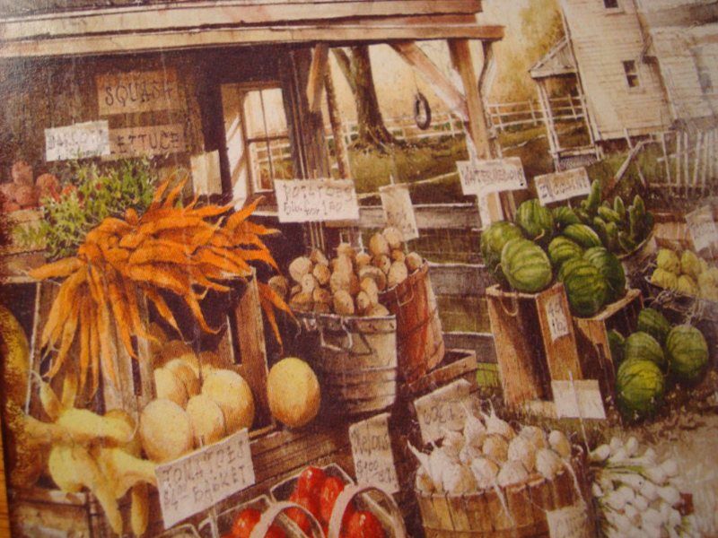  Primitive Farm Fresh Produce Farmers Market Wood Decor Sign New