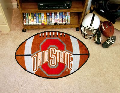  NCAA 22 x 35 Football Shaped Area Rug Floor Mat by Fan Mats