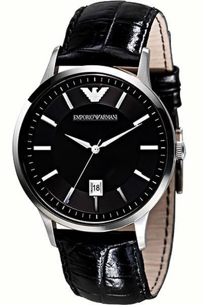 Emporio Armani Classic Slim Leather Strap Mens Watch AR2411