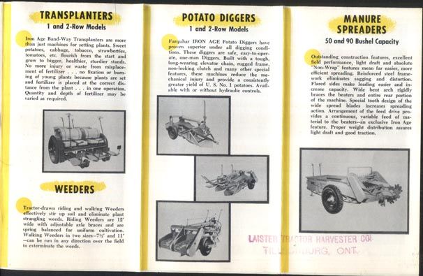 Farquhar Iron Age Farm Equipment Sales Brochure