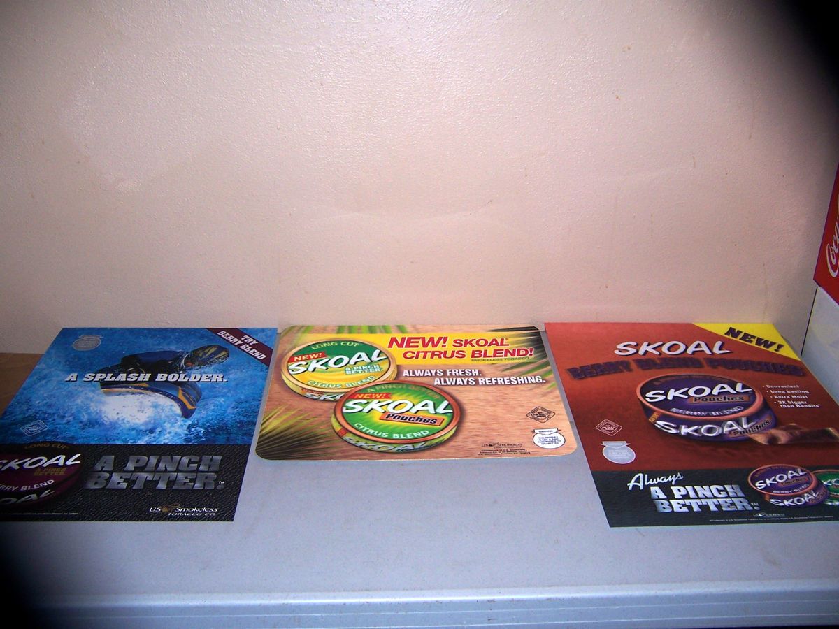 Skoal Flavors Lenticular 3 D Effect Signs New Three Different