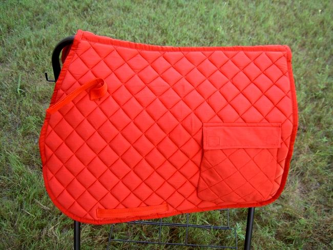 Horse Quilted English Saddle Pad Tack Show Red 482