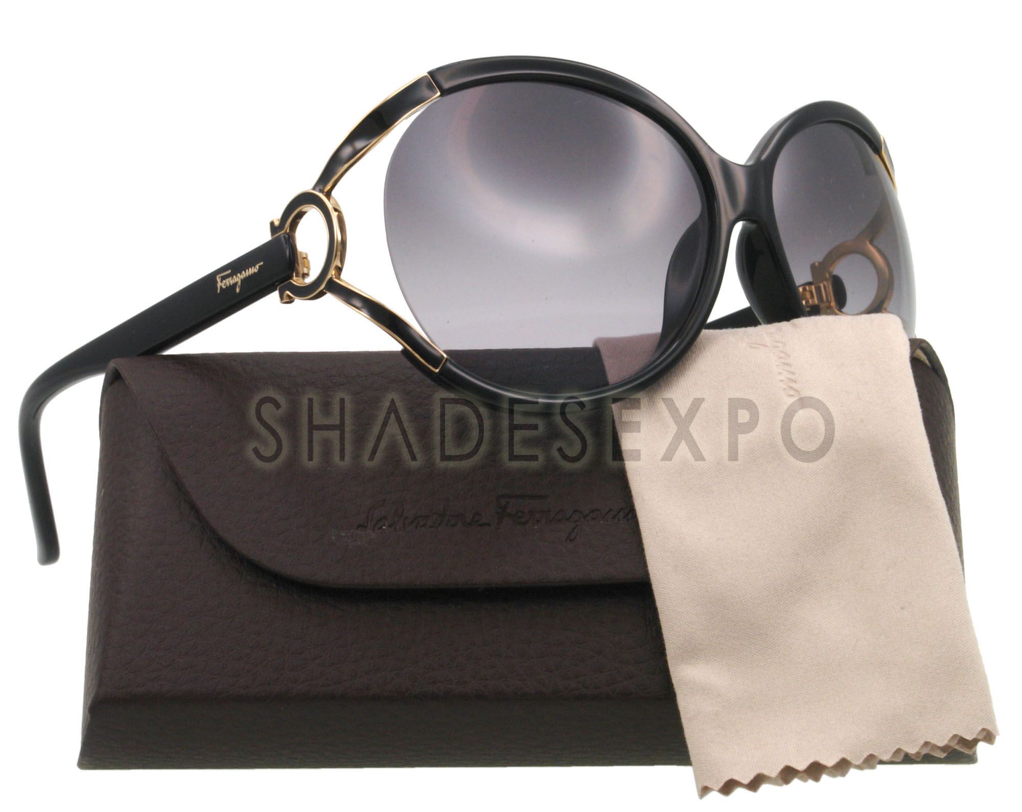 New Salvatore Ferragamo Sunglasses SF 600 Black 001 SF600