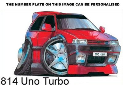 fiat uno turbo cup mug personalised free