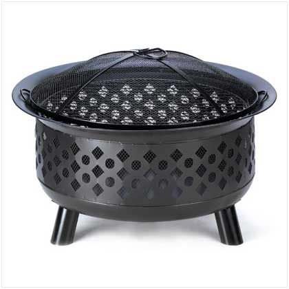 geometric iron fire pit