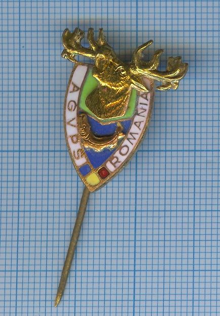 Old Hunting Fishing Federation Badge Pin Romania 3