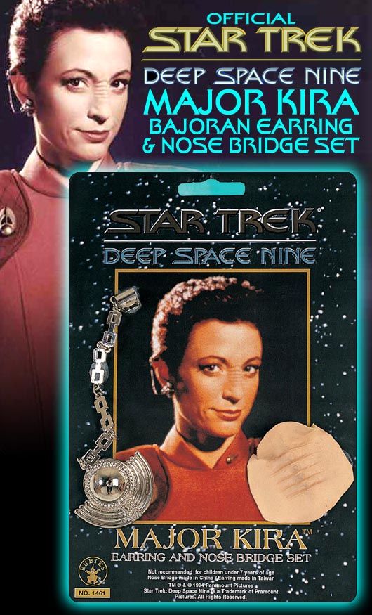 OFFICIAL STAR TREK DEEP SPACE NINE MAJOR KIRA BAJORAN EARRING AND