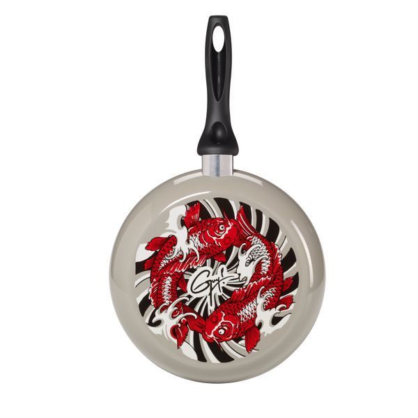 Guy Fieri 10 Decorated Skillet Fry Pan w Koi Fish