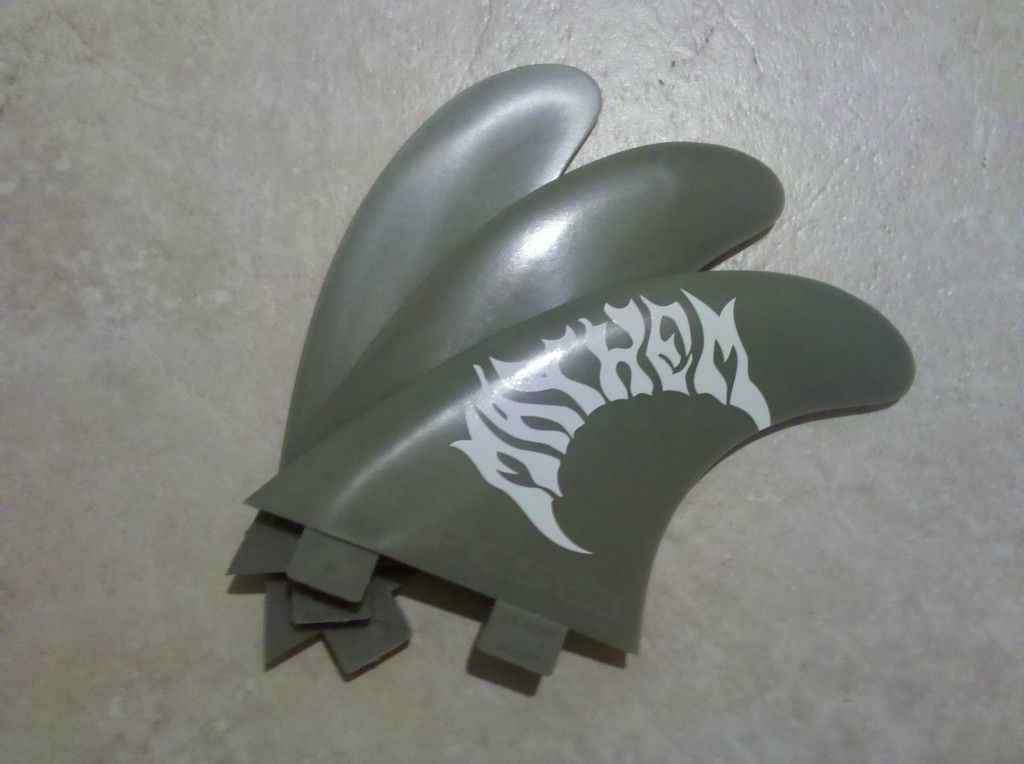 FCS GMB Lost Mayhem Surfboard Fins in Green Flex