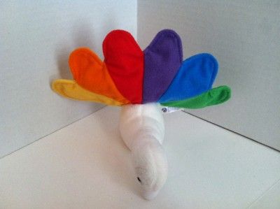 RARE 90s Vintage Steven Smith NBC Peacock Logo Stuffed Animal Bean