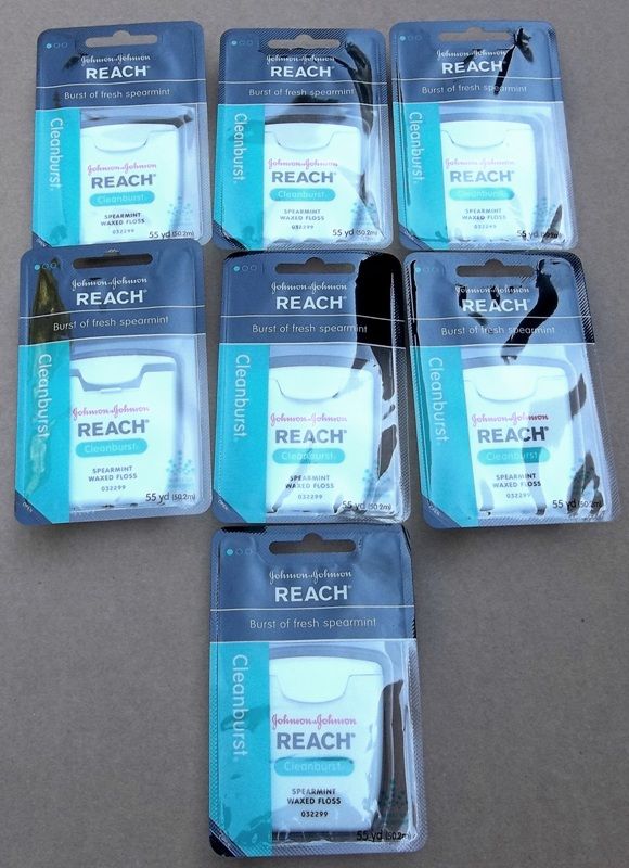  Johnson & Johnson Reach Cleanburst Dental Floss Spearmint 55yds each