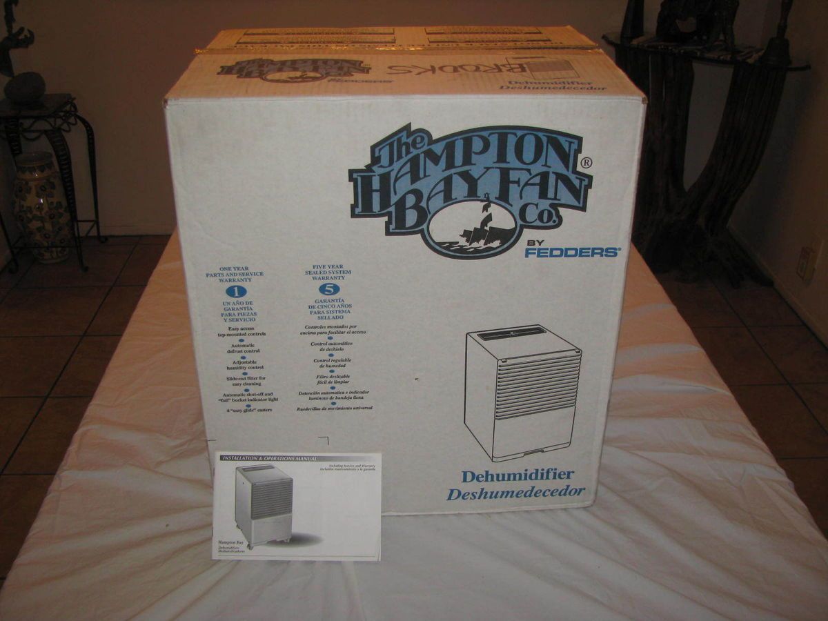 THE HAMPTON BAY FAN CO 40 PINT DEHUMIDIFIER HB40 BY FEDDERS NIB