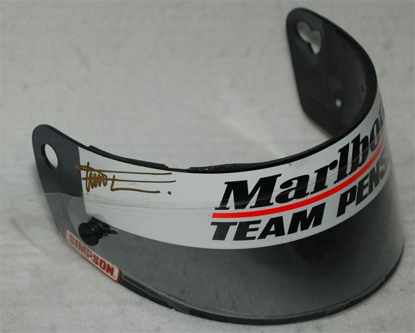 gil de ferran signed race used team penske visor