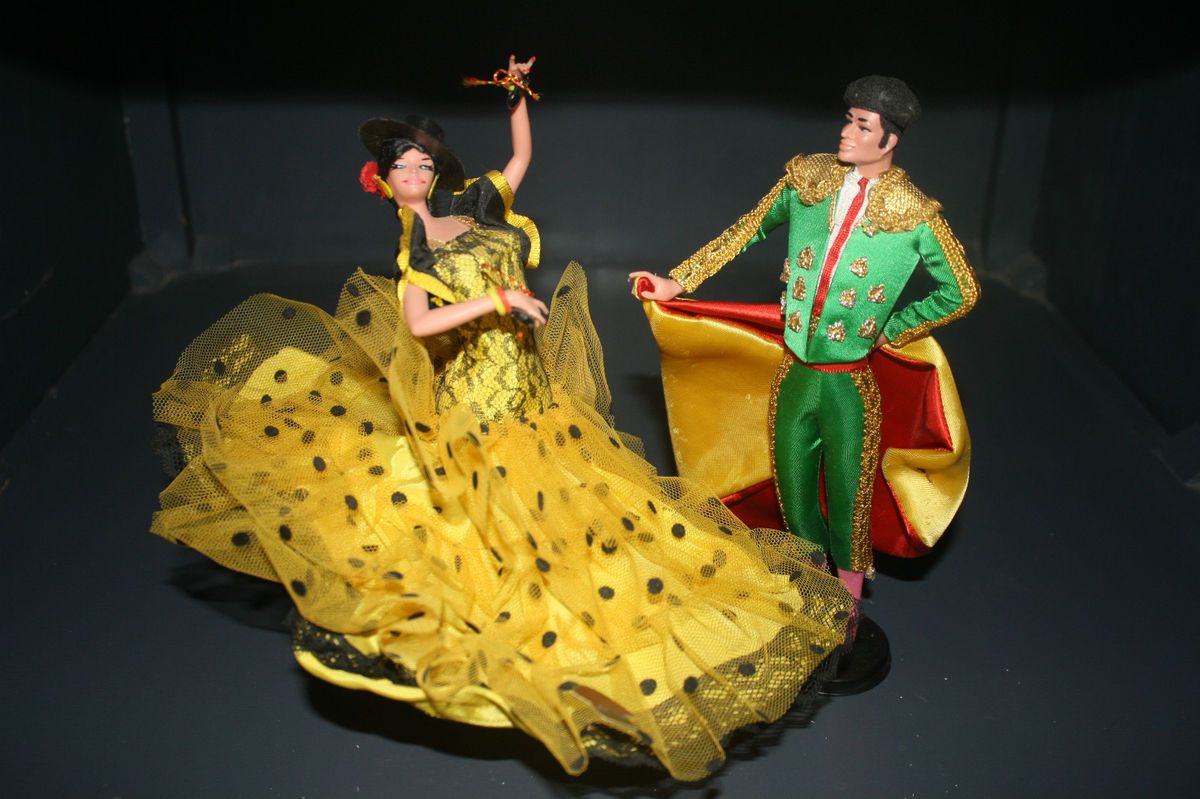  Grain Espana Marin Chiclana Flamenco Dancer Dolls Spainish 60s Tagged