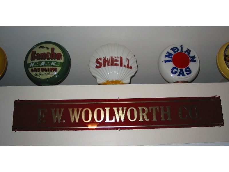 RARE 1930s F w Woolworth Reverse Glass 5 10 Department Store Sign No