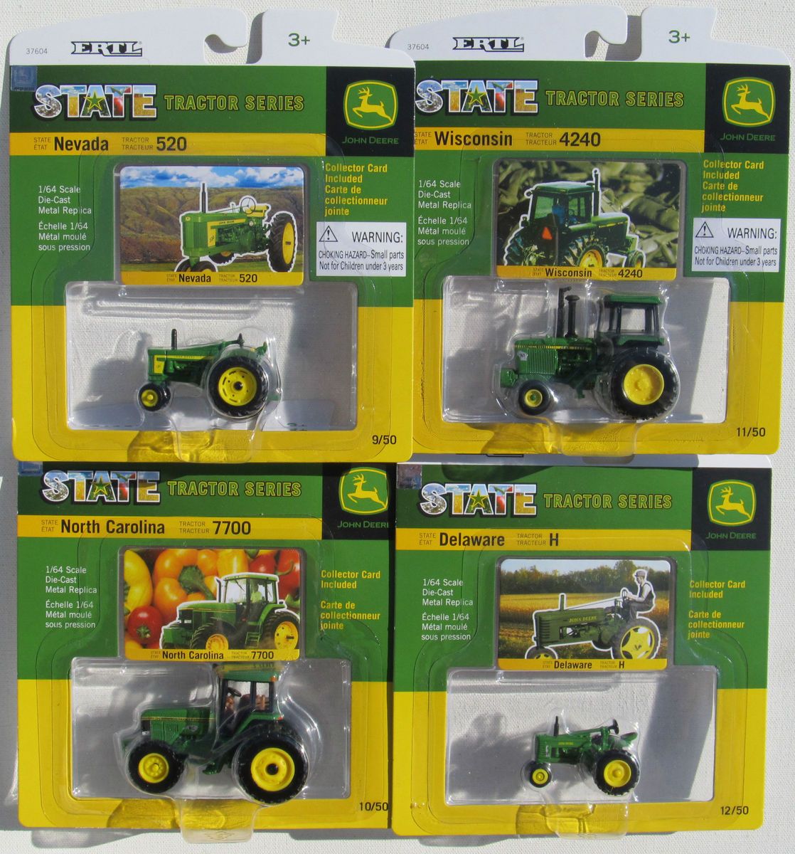 ERTL JOHN DEERE STATE TRACTOR SERIES SET 9 12