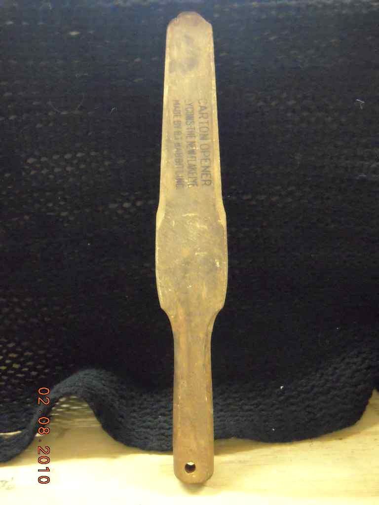 Antique Wood Carton Crate Opener Primitive Lycons Lye