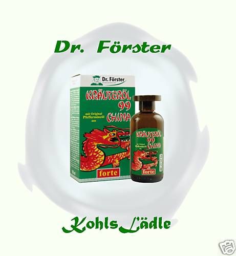 Dr Förster Kräuteröl 99 China Forte Pfefferminzöl 100ml