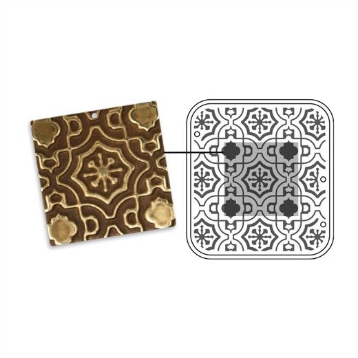 Sizzix   DecoEmboss Die   Vintaj   Embossing Folders   Moroccan Tile