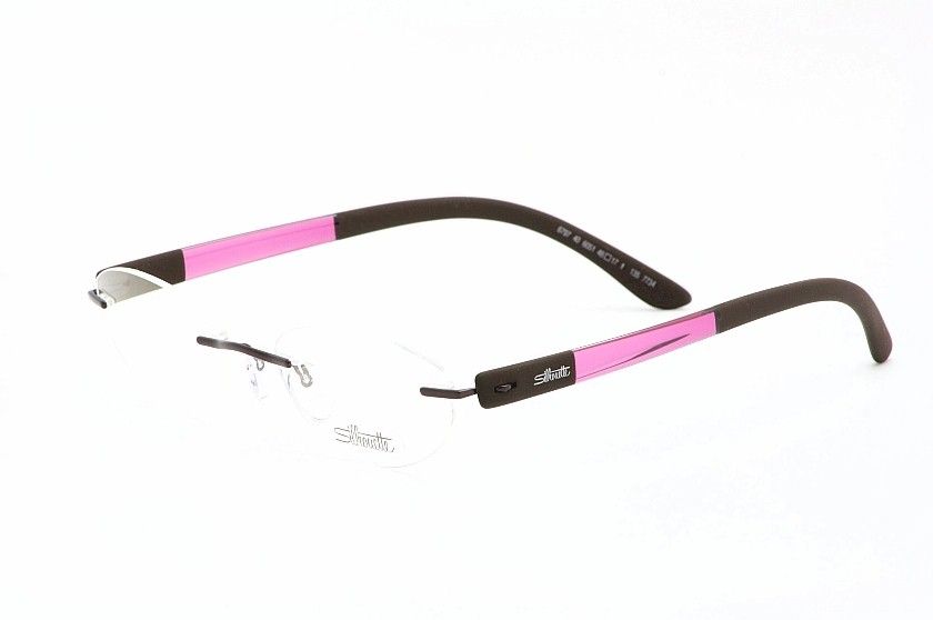 Silhouette Eyeglasses Flashlights 6797 6051 Pink Chocolate Harmony