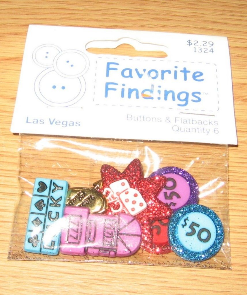 Favorite Findings Buttons Flatbacks Theme Las Vegas