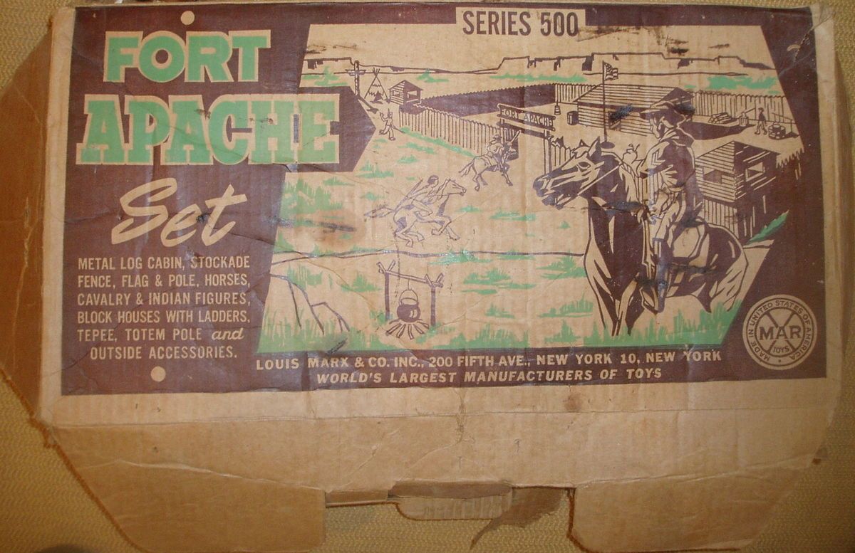 Fort Apache Set Series 500 by Marx 3648 with Carry Box