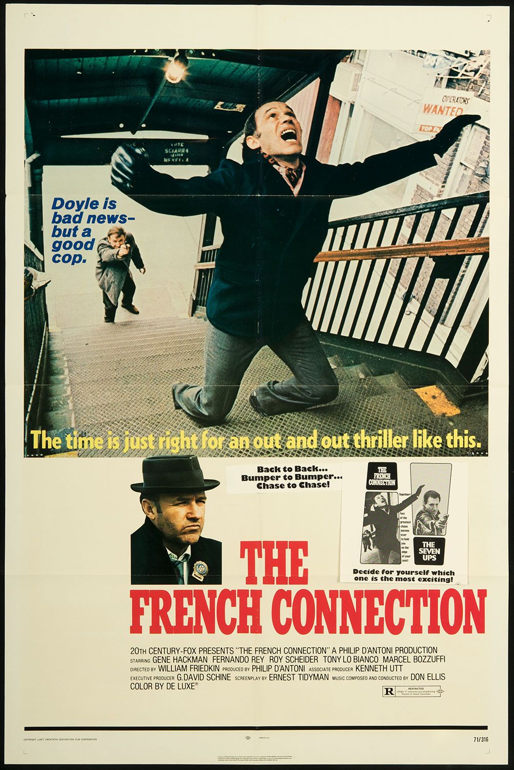 The French Connection 1971 Original US 1 Sheet Movie Poster
