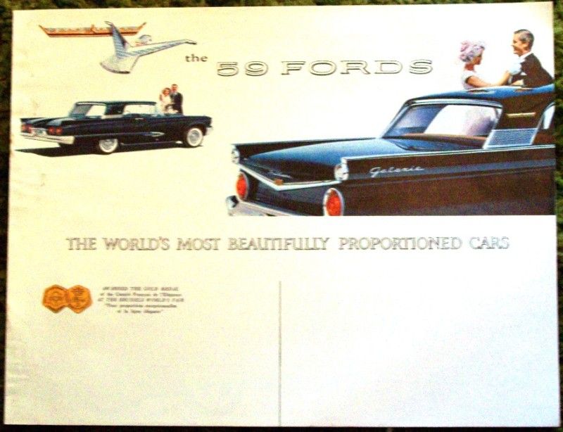 1959 Fords Galaxie Fairlane FL Brochure 59